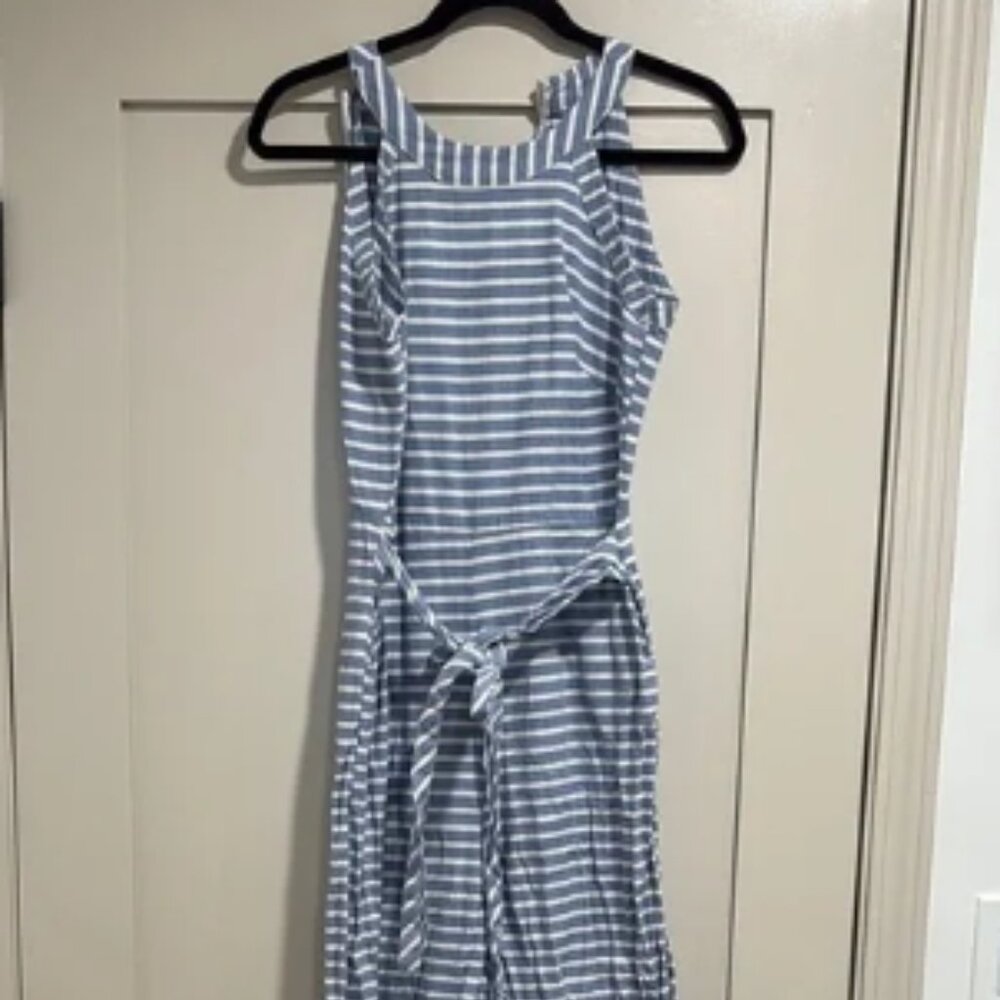 Striped Sleeveless Jumpsuit